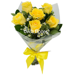 3656  Buquê de rosas amarelas 