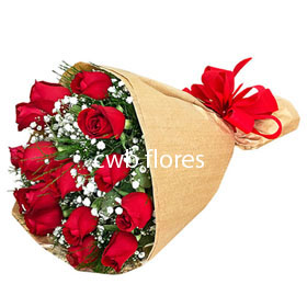 3718  ❣ Buquê de rosas vermelhas ❣