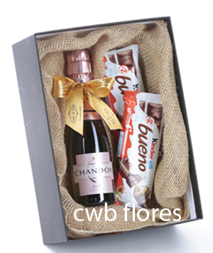 3828 Box presente com bebida e chocolates 