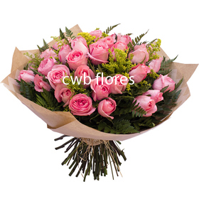3939 Buquê de rosas cor de rosa 