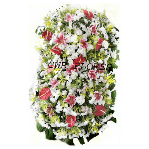 4217 Coroa super luxo de flores
