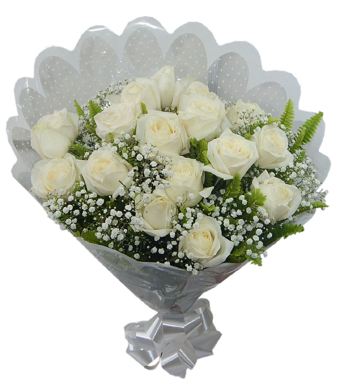 5377 Buquê de rosas brancas 