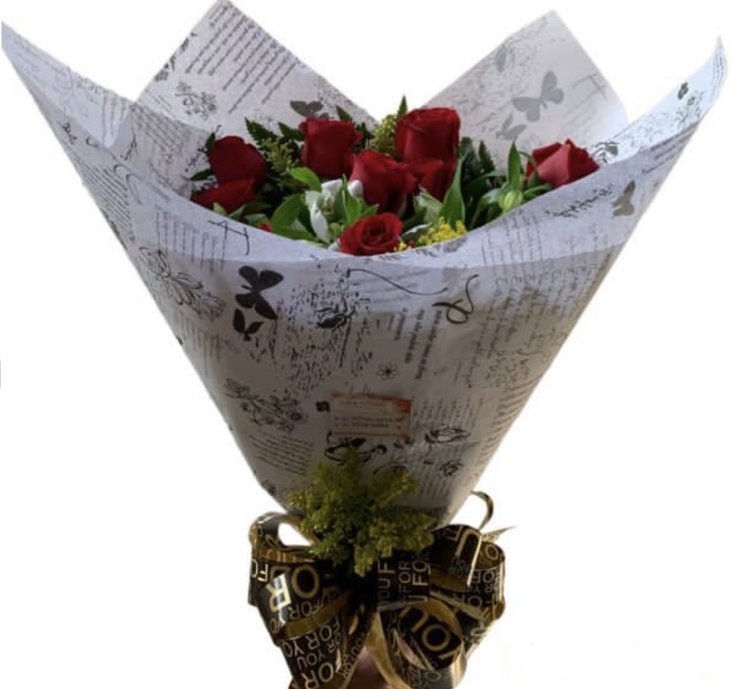 6266 Buquê misto de rosas e astromélias 